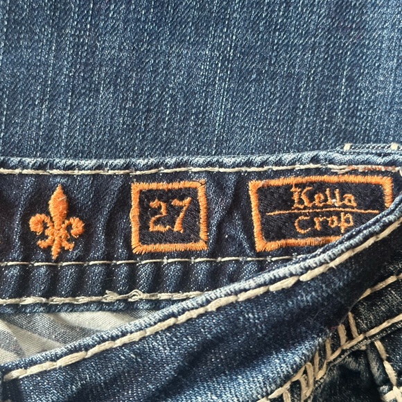 Rock Revival Dark Wash Capri Jeans Western Y2K Embroidered Denim Women’s 27 - Picture 6 of 6